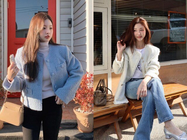 Áo khoác dạ được làm mới với phom suông nhẹ, dáng chữ A hoặc thắt eo tinh tế, giúp che khéo vòng 2 và tạo hiệu ứng dáng cao, gọn hơn. Bảng màu sáng như be, kem, xám nhạt cũng giúp diện mạo tươi tắn, tránh cảm giác già dặn thường gặp ở blazer.