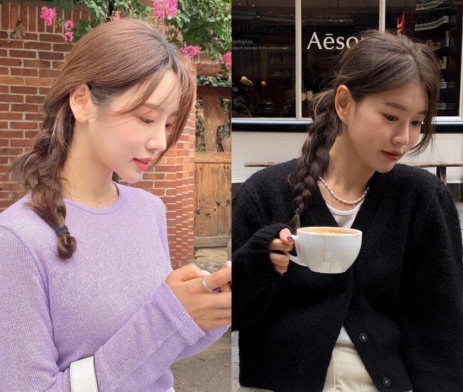 Tóc tết mang đến vẻ ngoài nữ tính, gọn gàng mà không hề cầu kỳ. Chỉ cần tết đơn, tết lệch hoặc tết hai bên là mái tóc đã trông chỉn chu hơn hẳn. Kiểu tóc này giúp cố định tóc tốt, hạn chế rối và rất phù hợp cho những ngày bận rộn.