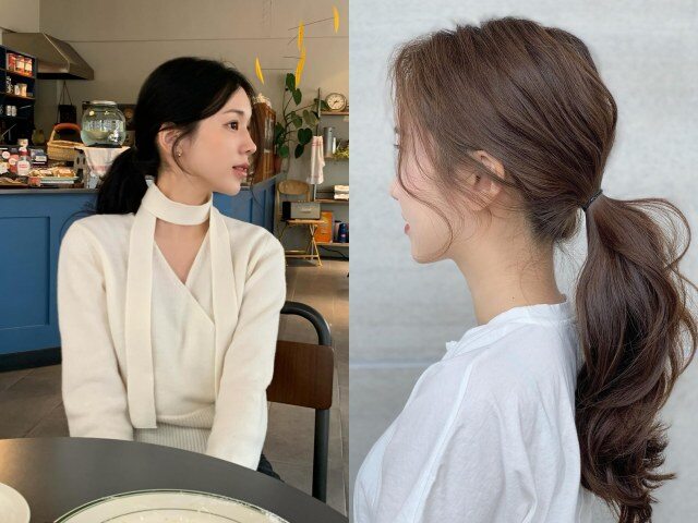 Tóc buộc thấp ghi điểm nhờ sự thanh lịch và tối giản. Không cần chải quá kỹ, chỉ cần buộc gọn phía sau gáy là đã đủ tinh tế. Kiểu tóc này giúp gương mặt hài hòa, phù hợp môi trường công sở và dễ kết hợp với nhiều phong cách trang phục khác nhau.