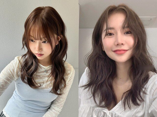 Những lọn xoăn nhẹ tạo độ phồng giúp mái tóc trông dày dặn và bồng bềnh hơn. Kiểu tóc này làm mềm đường nét gương mặt, mang lại cảm giác tươi tắn, trẻ trung, đặc biệt phù hợp với người tóc mỏng hoặc gương mặt hơi góc cạnh.