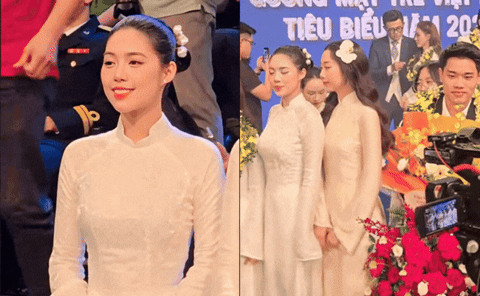 Trên mạng xã hội lan truyền video bắt gặp khoảnh khắc Á hậu Châu Anh và cầu thủ Đình Bắc chung khung hình.