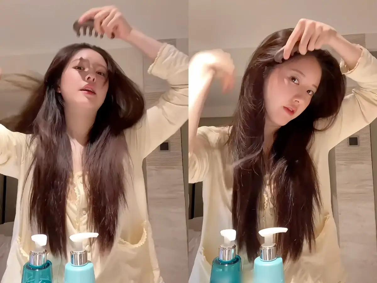 Mỗi tối, Triệu Lộ Tư luôn duy trì chải tóc khoảng 100 lần để vừa thư giãn da đầu vừa kích thích tuần hoàn máu. 