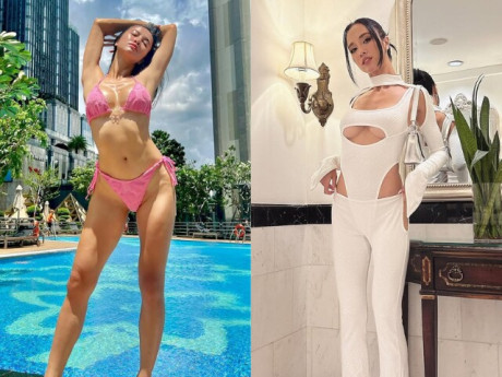 Người đẹp Ninh Bình có làn da nuột nà, làm vợ rồi vẫn mê khoét sâu hiểm hóc khoe vòng 1 "bỏng mắt"