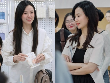 Phong cách tối giản trên giảng đường của Midu từ khi lấy chồng