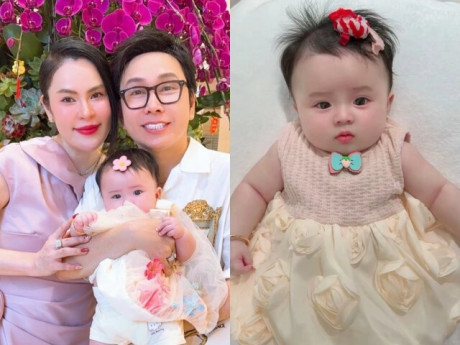 Con gái Phương Lê - Vũ Luân được chưng diện như búp bê