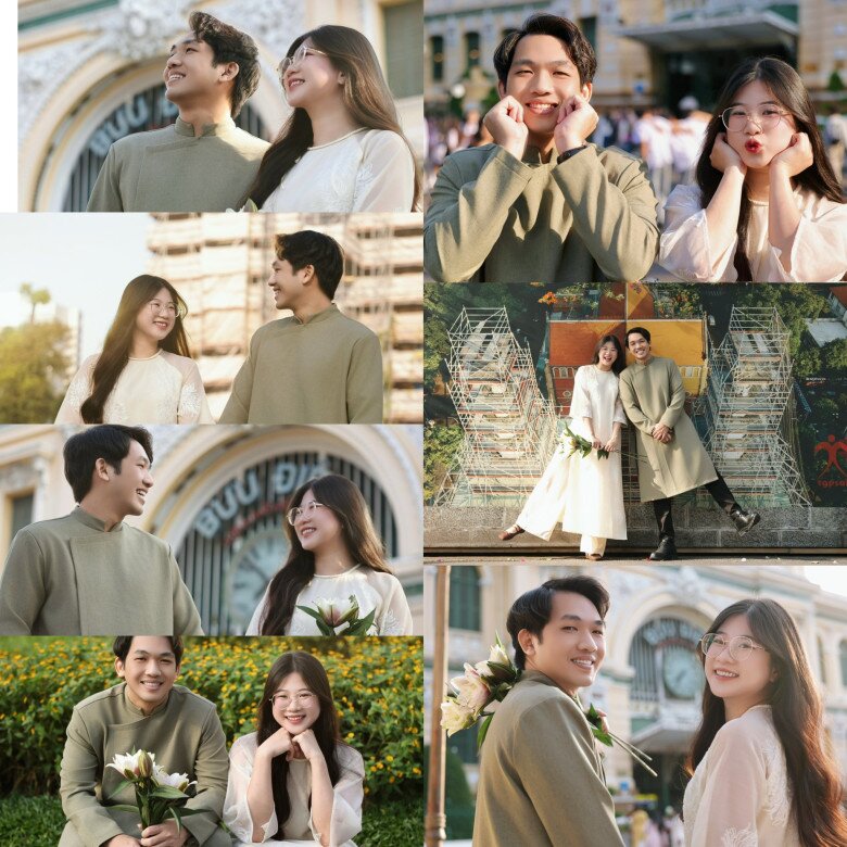 Công trình kiến trúc Pháp cổ giữa trung tâm thành phố, ánh sáng tự nhiên đẹp, không gian thoáng đãng, phù hợp chụp áo dài thanh lịch, giao thoa truyền thống và hiện đại. (Ảnh: Trung Hiếu Nguyễn)