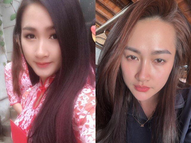 Hà Thị Nhung tự đăng tải bức ảnh so sánh nhan sắc bản thân ở hiện tại với 10 năm trước.