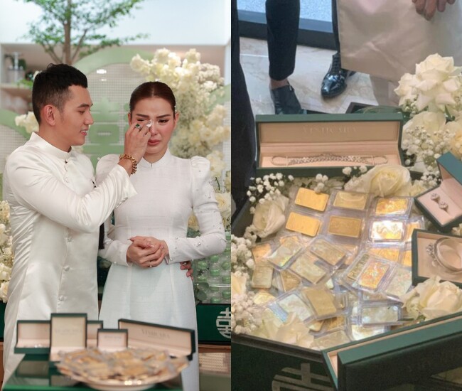 Phương Trinh Jolie từng gây sốt cõi mạng khi nhận 88 cây vàng trong lễ ăn hỏi với Lý Bình vào năm 2022.