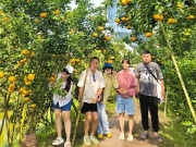 Lifestyle - Cách TP.HCM 3 tiếng chạy xe có một "vương quốc quýt hồng", khách du lịch thích mê ghé check-in mỗi ngày