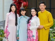 Đẹp - Hai ái nữ nhà Bình Minh gây chú ý khi xúng xính áo dài cùng mẹ