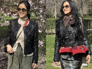 Thời trang - Hồng Nhung được khen gu mặc "không đụng hàng" trên phố châu Âu