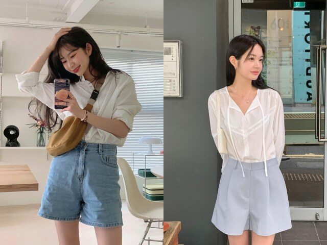 Quần short mang đến sự trẻ trung, năng động trong những ngày Tết thời tiết ấm. Chọn thiết kế đứng dáng, độ dài vừa phải giúp outfit gọn gàng, thoải mái mà không xuề xòa.