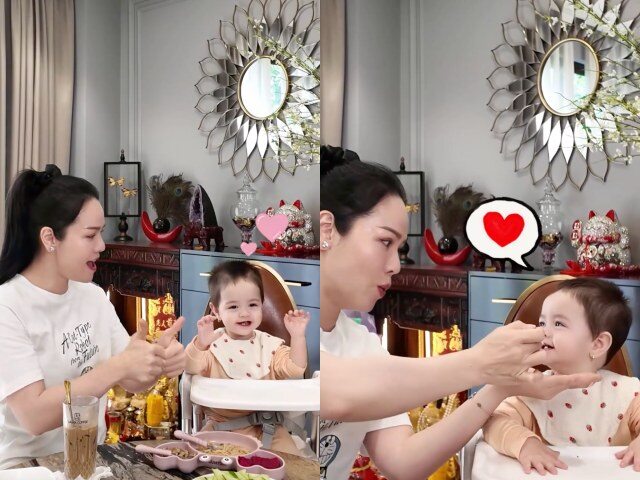 Loạt biểu cảm đáng yêu của bé Julia khi ăn dặm khiến dân tình phì cười.