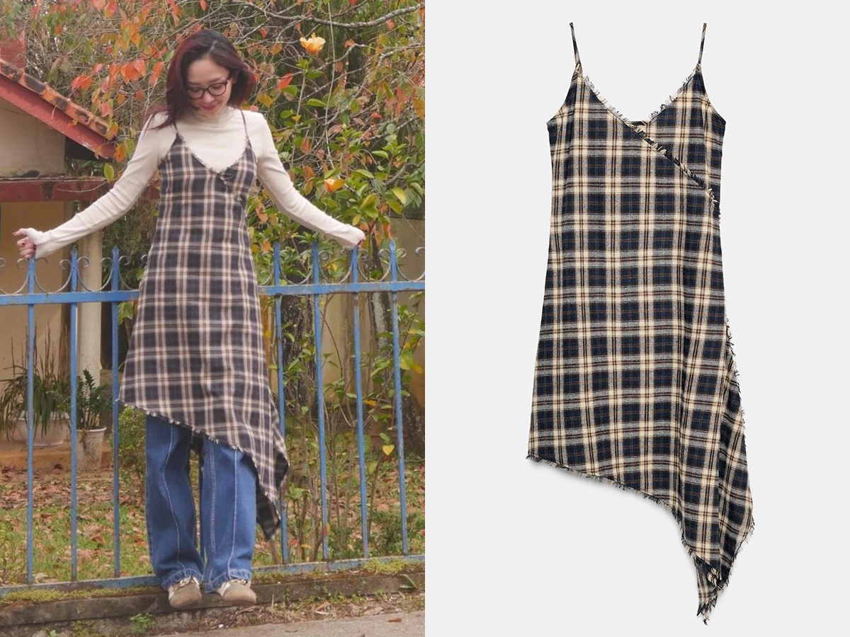 Thiết kế người đẹp mặc giá bán khoảng 1,3 triệu đồng. Tóc Tiên mix thêm quần jeans, mang đến nét phóng khoáng như style của các idol Hàn.