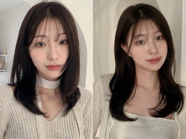 Mái thưa kết hợp tóc lửng giúp gương mặt nhỏ gọn hơn, tăng vẻ trẻ trung, dịu dàng, phù hợp nhiều dáng mặt và dễ ứng dụng hằng ngày.