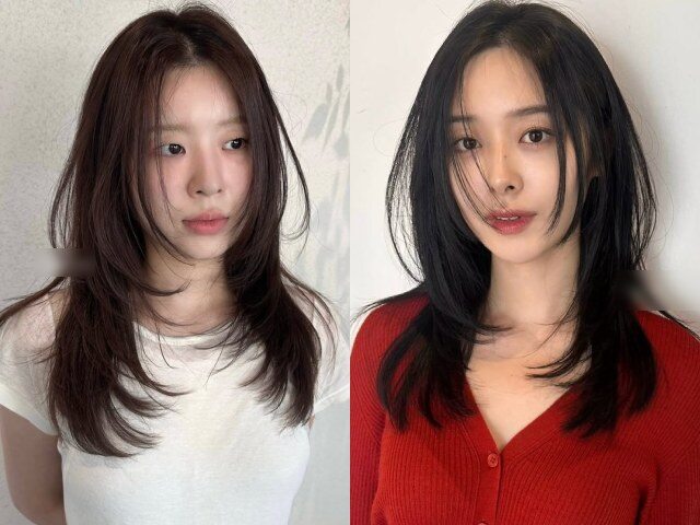 Tóc lửng layer được tỉa khéo giúp tóc trông dày và phồng hơn, làm gương mặt thanh thoát, mang lại diện mạo hiện đại, năng động.