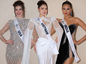 Thu Ngân và 60 hoa hậu nhận sash