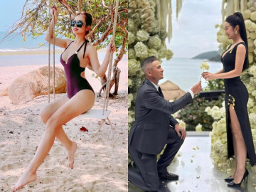 Thời trang - Hoa hậu Việt U45 mê khoét sâu khoe đường cong cực phẩm, được chồng đại gia chiều như "bà hoàng"