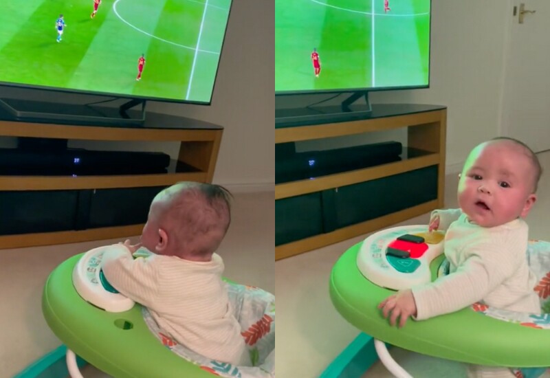 Được bố mẹ nuôi dưỡng niềm đam mê thể thao từ nhỏ, nhiều "búp măng non" dù chưa hiểu gì nhưng rất "nhiệt tình" cùng bố mẹ xem bóng đá. Loạt ảnh trẻ xem bóng cùng bố mẹ, và cảnh vừa chăm con vừa xem bóng của hội phụ huynh khiến ai xem cũng "dở khóc dở cười".