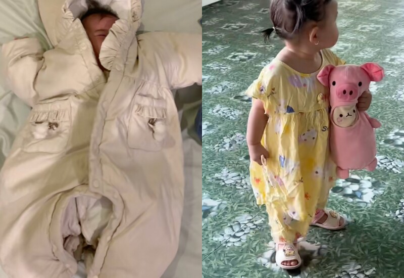 Trẻ em tuổi ăn, tuổi lớn nên sẽ lớn rất nhanh. Vì vậy mà việc mua sắm quần áo theo độ tuổi cho con cũng tốn khá nhiều chi phí đối với bố mẹ. Để tiết kiệm hơn, nhiều bà mẹ "nhìn xa trông rộng" mà mua đồ "quá cỡ" cho con mặc, tạo ra những khoảnh khắc dở khóc dở cười.