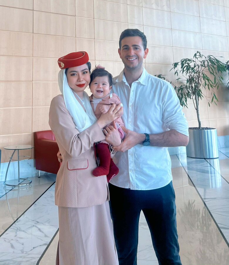 Phải lòng chàng phi công ngoại quốc, hotgirl TVHK Hưng Yên đẻ con gái cực phẩm, tấm tắc nuôi con ở Dubai sướng - 9