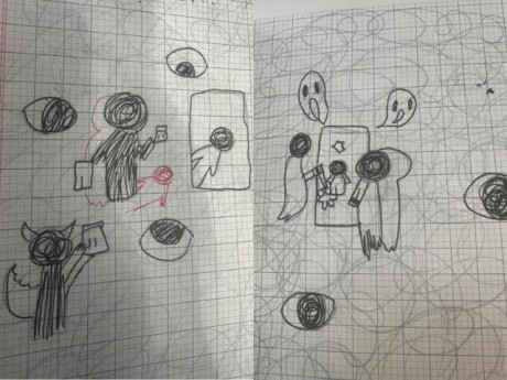 Yêu con - Vô tình mở quyển vở nháp của con gái 9 tuổi ra xem, mẹ Việt tá hoả khi thấy những hình vẽ kỳ lạ, sự thật hé lộ