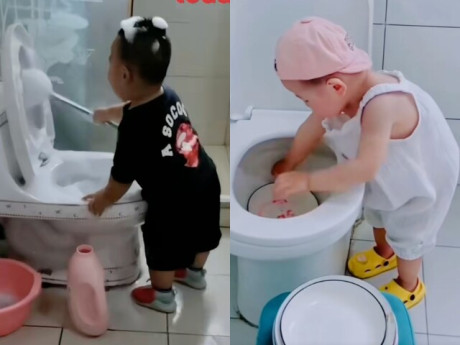 Cười té ghế với loạt cảnh các mầm non nhí nhiệt tình giúp bố mẹ dọn nhà đón Tết