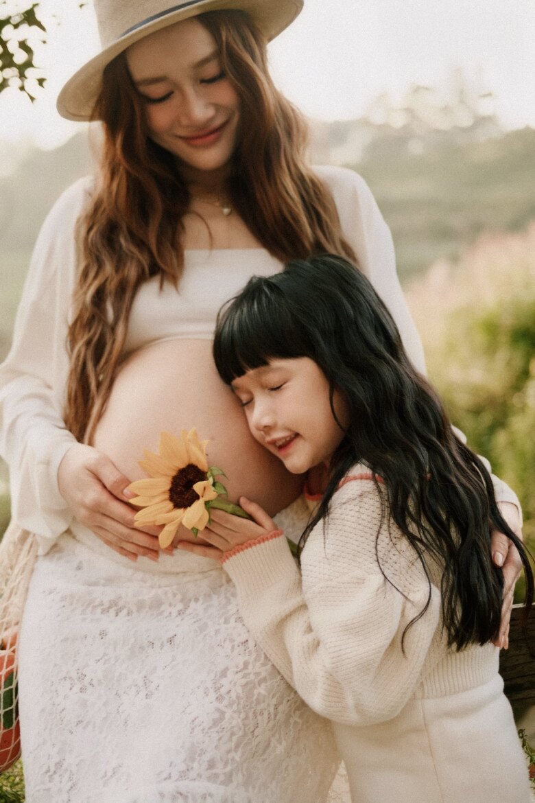 Nhã Phương “khoe” loạt ảnh bế bụng bầu con thứ 3, ái nữ quý tử được khen 1 bé giống mẹ 1 bé giống bố - 4