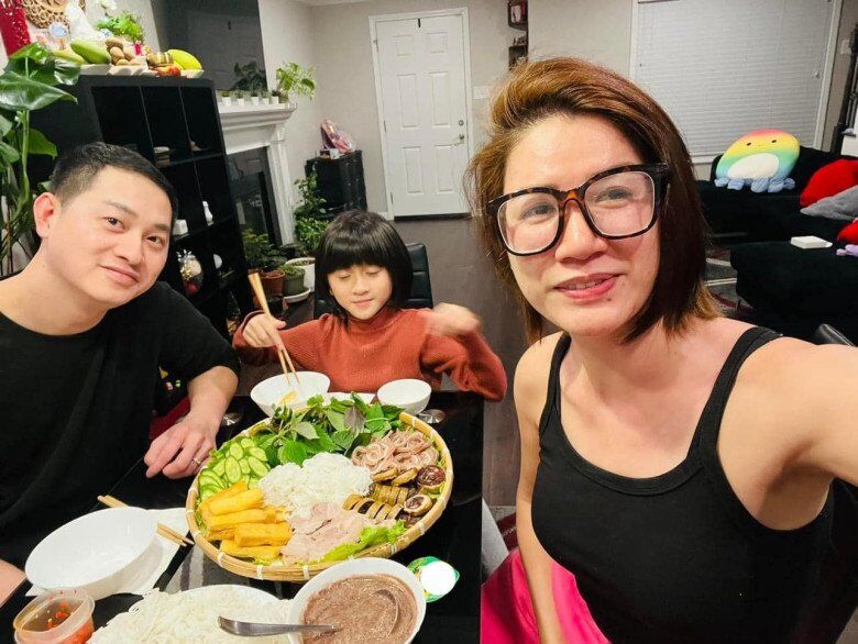 Trang Trần và con gái thời điểm mới qua Mỹ đoàn tụ cùng chồng.