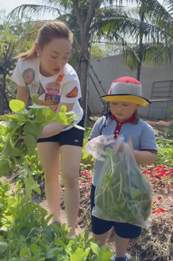 Ở biệt thự rộng 1600m2, học trường quốc tế, “tiểu thiếu gia” nhà Chi Bảo vẫn quần đùi áo thun làm vườn dù mới 3 tuổi - 6