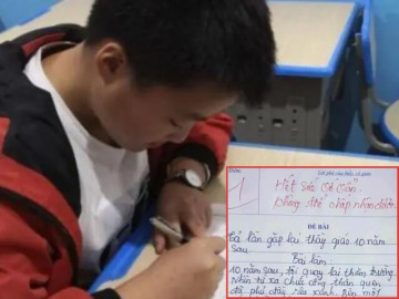 Yêu con - Viết văn kể về lần gặp lại thầy giáo sau 10 năm, nam sinh lớp 7 bị chấm 1 điểm vì nội dung “khó chấp nhận”