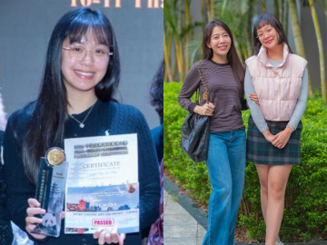 Yêu con - Con gái MC nổi tiếng VTV Diệp Chi 14 tuổi gây choáng với thành tích cúp vàng Châu Á, nhìn loạt giấy khen mới nể