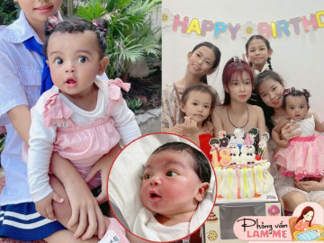 Yêu con - Gái xinh TPHCM đẻ 7 con, có em bé tóc xoăn da đen, diện mạo khác hẳn bố mẹ, bác sĩ thốt lên: Quá đẹp!