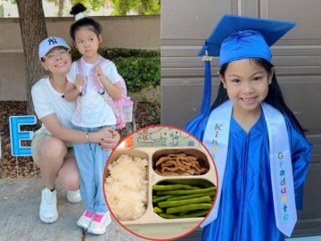 Yêu con - Con gái 7 tuổi đi học ở trường Mỹ, Thanh Thảo đăng ảnh cơm trưa mang đến trường, nhìn kỹ mới thấy đặc biệt