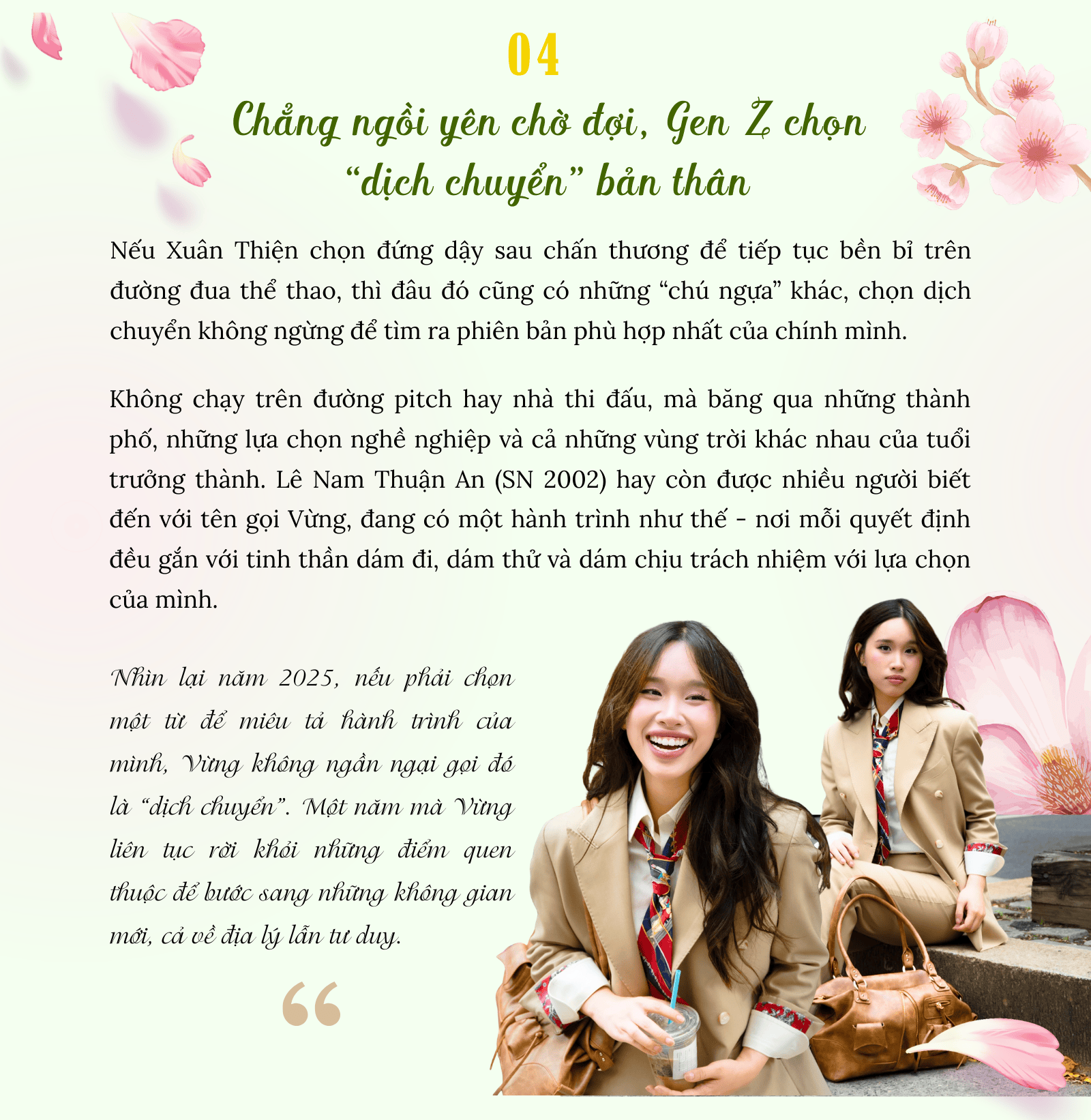 Mùa xuân của những bạn trẻ “phi nước đại”: Không chờ đợi để phí hoài tuổi xuân, thế hệ Z tự tạo “đường đua” cho mình - 23