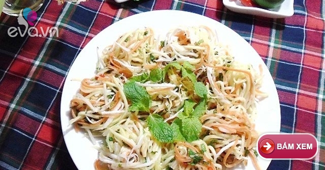 Cach lam nom xoai - Bật mí cách làm nộm xoài rau củ ngon