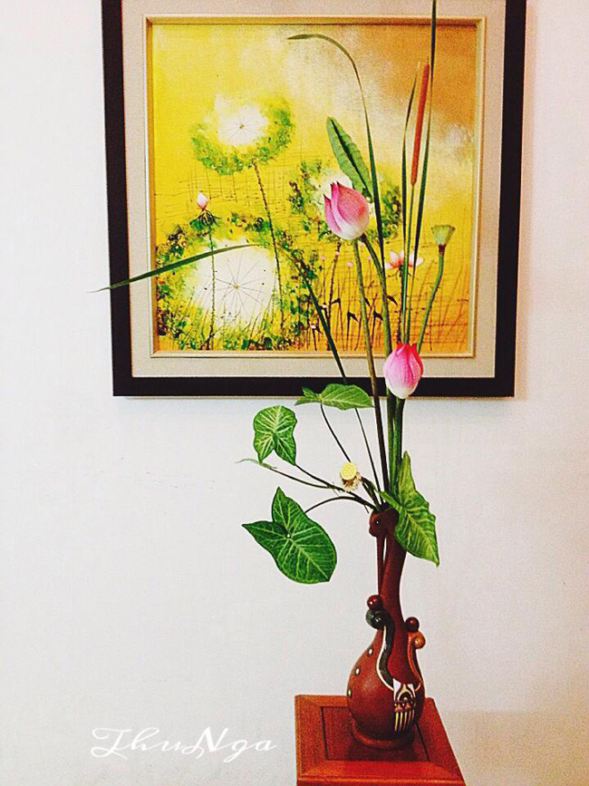 (Ảnh: Thu Nga)

Loài hoa sen thanh tao cũng phù hợp để cắm nghệ thuật Ikebana.
