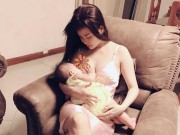 Bà bầu - Á hậu Diễm Trang từng đau đến phát khóc, phải ngồi ngủ vì căng sữa, nứt đầu ti