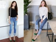 Thời trang - Mốt xắn quần mới được "khai phá" từ chiếc quần jeans dài lê thê