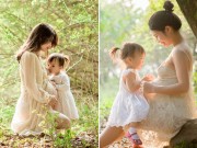 Bà bầu - Mẹ Việt xinh đẹp 'vác bụng bầu 39 tuần' vẫn không ngần ngại kéo áo cho con bú