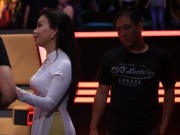 Làng sao - Cẩm Ly thướt tha áo dài đến ủng hộ ông xã Minh Vy và em gái