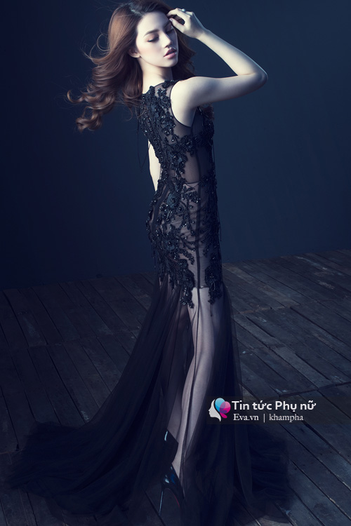 Jolie nguyễn kiêu sa với đầm dạ hội voan mỏng manh - 2