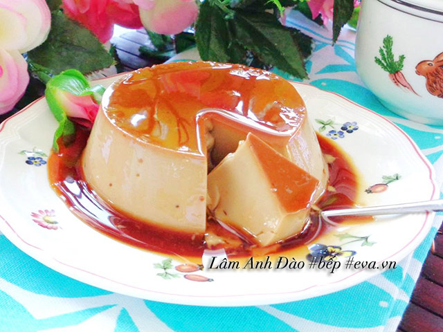 Cách làm bánh flan cà phê sữa mềm mịn, tươi mát
