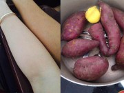 Làm đẹp - Thích thú vì công thức làm đẹp, dưỡng trắng da an toàn từ củ khoai lang góc bếp