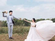 Làng sao - Lấy chồng là quán quân Cười Xuyên Việt, vợ Bảo Lâm phải cố diễn thật hài hước khi chụp ảnh cưới