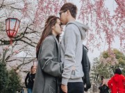 Làng sao - Hồ Quang Hiếu hôn Bảo Anh đầy lãng mạn khi đi du lịch Nhật Bản