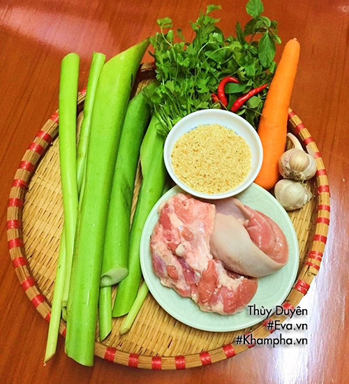 Nộm lưỡi heo dọc mùng tươi ngon, ăn giòn sần sật - 1