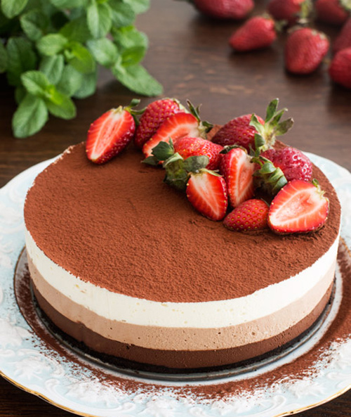 Bánh mousse vị socola 3 lớp mềm mịn, tươi mát - 21