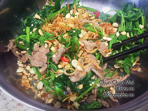 Ngày nghỉ lễ, làm nộm rau lang thịt bò lạ miệng ngon khó cưỡng - 9