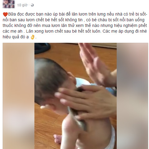 Thêm một mẹ dùng lươn sống hạ sốt cho con, chia sẻ video hướng dẫn chi tiết - 1